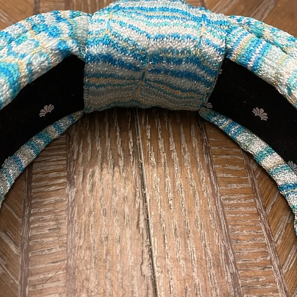 Lele SADOUGHI Veronica  Blue Patterned Headband Ne without tags